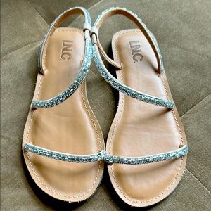 INC International Concepts Women's Tan and rhinestone Sandals